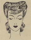 Pompadour bang for long, thin face