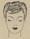 Pompadour bang for short, full face