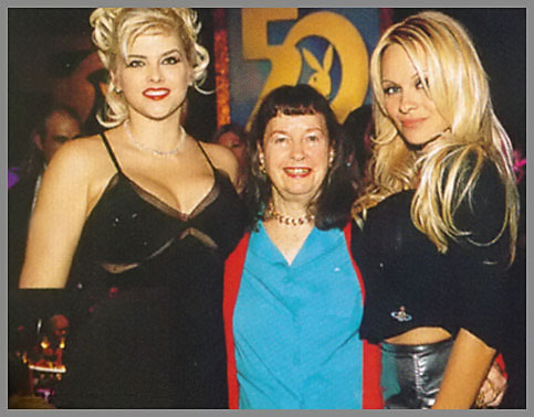 Bettie Page at Playboys 50th with Anna Nicole Smith and Pamela Anderson
