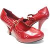 Red Rockabilly Pin Up Maryjane Pumps